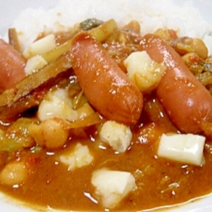 15分で本格カレー☆ひよこ豆と白菜のチーズカレー